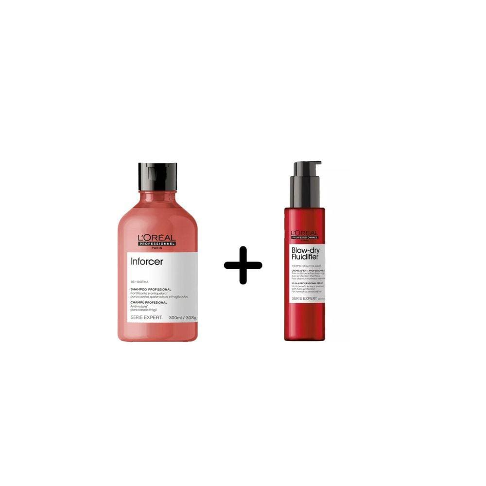 L`Oréal Professionnel Serie Expert Inforcer (Kit Shampoo 300 ml + Leave-in Blow-dry Fluidifier 150ml)