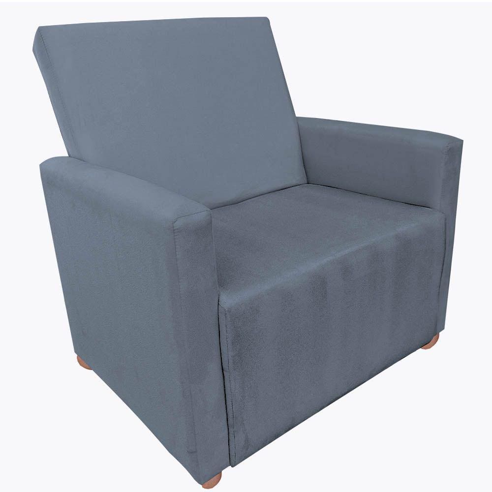 Poltrona Cadeira De Descanso Tamanho Plus Larissa Grafitte Plus Size C/ Uma Almofada