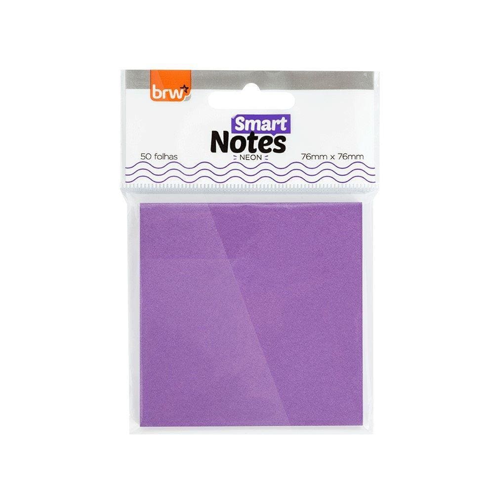 Bloco de Notas Smart Notes Roxo Neon 50 Folhas BRW