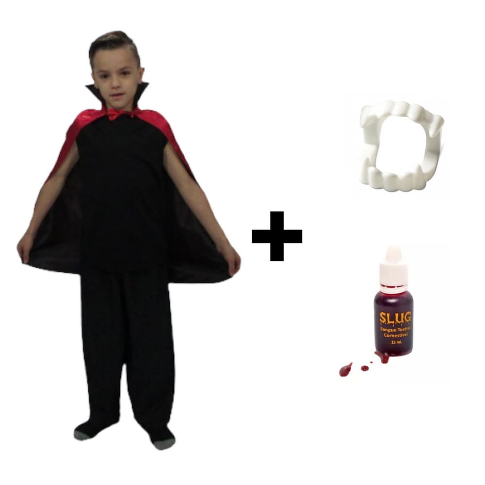 Fantasia Vampirinho Halloween Infantil Masculino