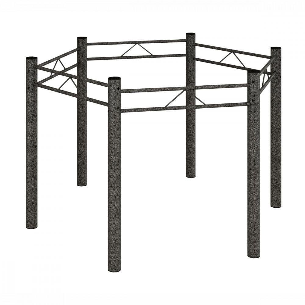 Base para Mesa Sextavada de 120x140 Martelado Grafite Teixeira
