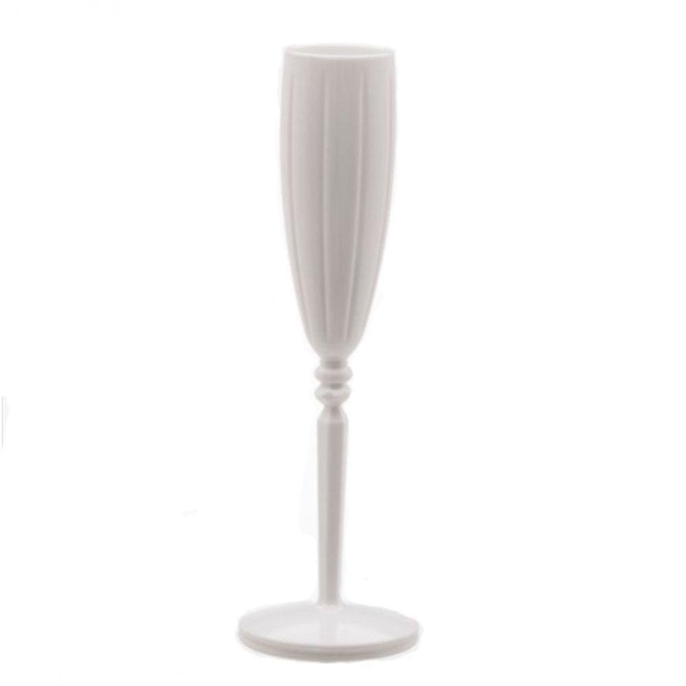 Taça Para Champagne Em Acrílico Branco Paramount 145 Ml