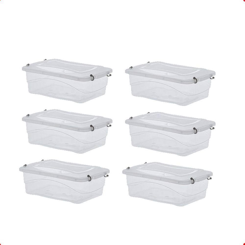 Kit 6 Caixa Organizadora Decorativa Multiuso 2,5 Litros