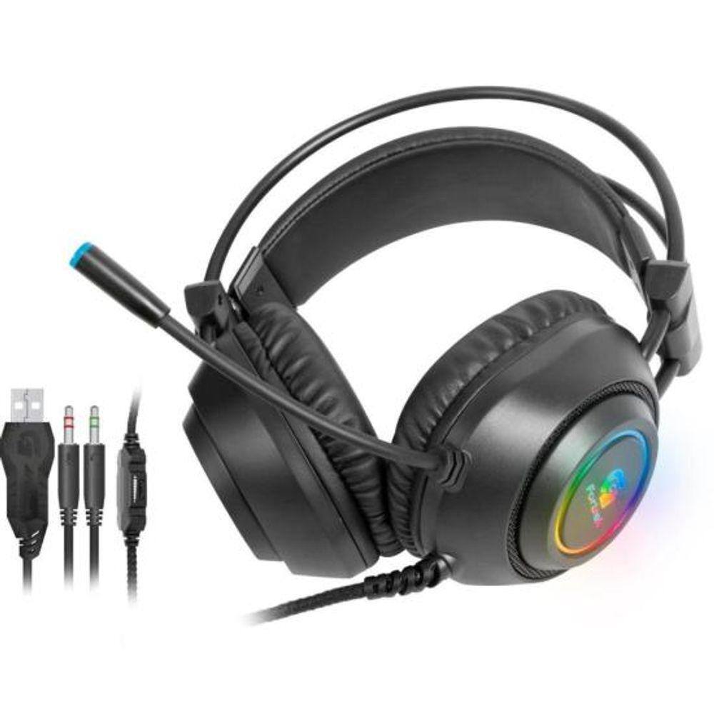 Fone headset gamer dazz immersion usb 7 1 rgb preto Extra