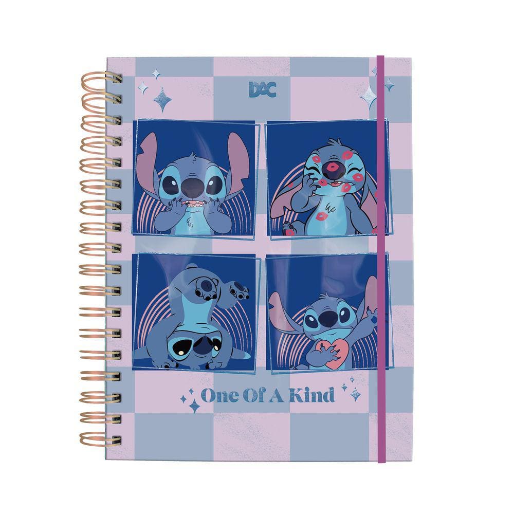 Caderno Smart Colegial 80 Folhas Reposicionáveis Stitch DAC