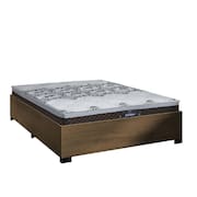 Cama Box Casal Desmontável Colchão Molas Ensacadas com Euro IN New York 138x188x57cm Marrom/Branco/Cedro Gazin – Suporta até 120kg Por Pessoa
