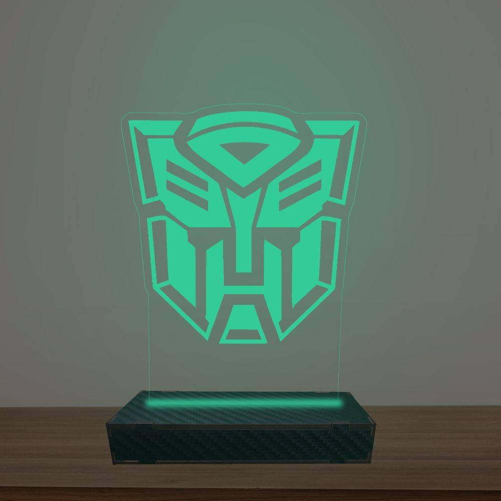 Luminária Led 3d Transformers Abajur Luxo