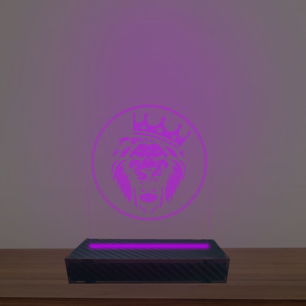 Luminária Led 3d Leão Rei Abajur Luxo