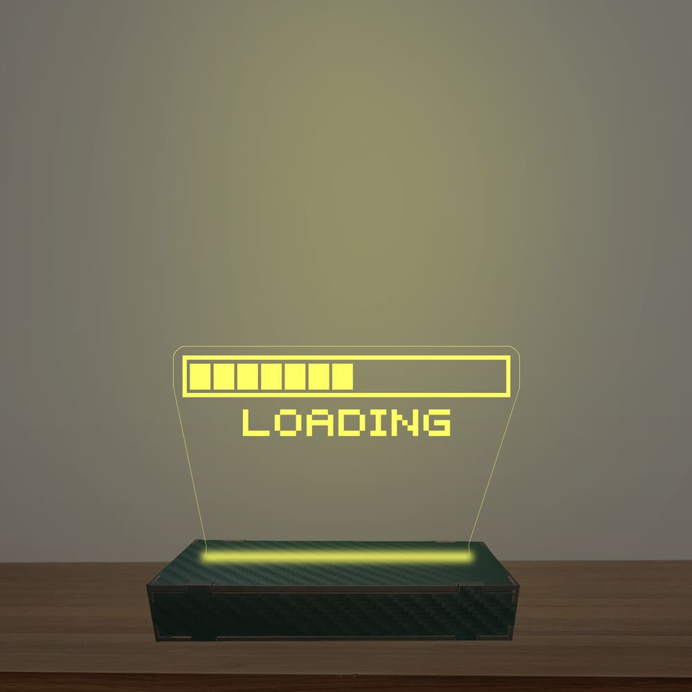 Luminária Led 3d Loading Abajur Luxo