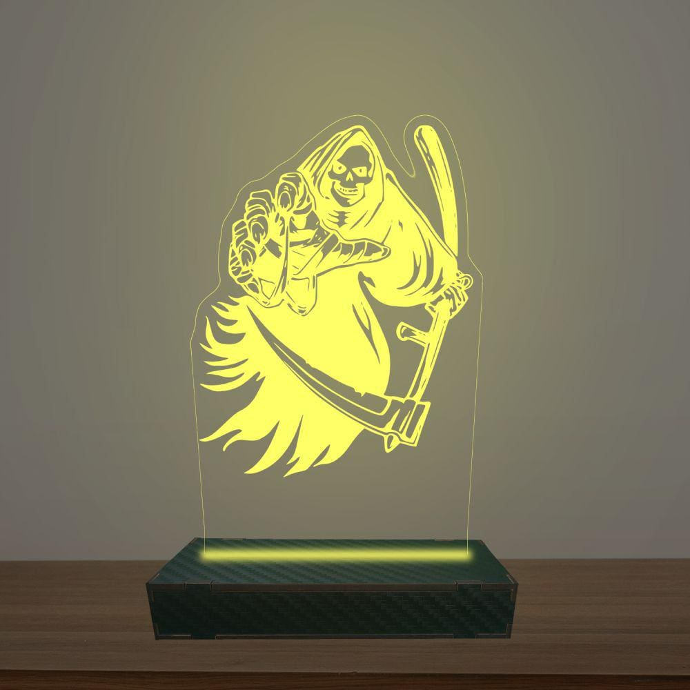 Luminária Led 3d Morte Abajur Luxo