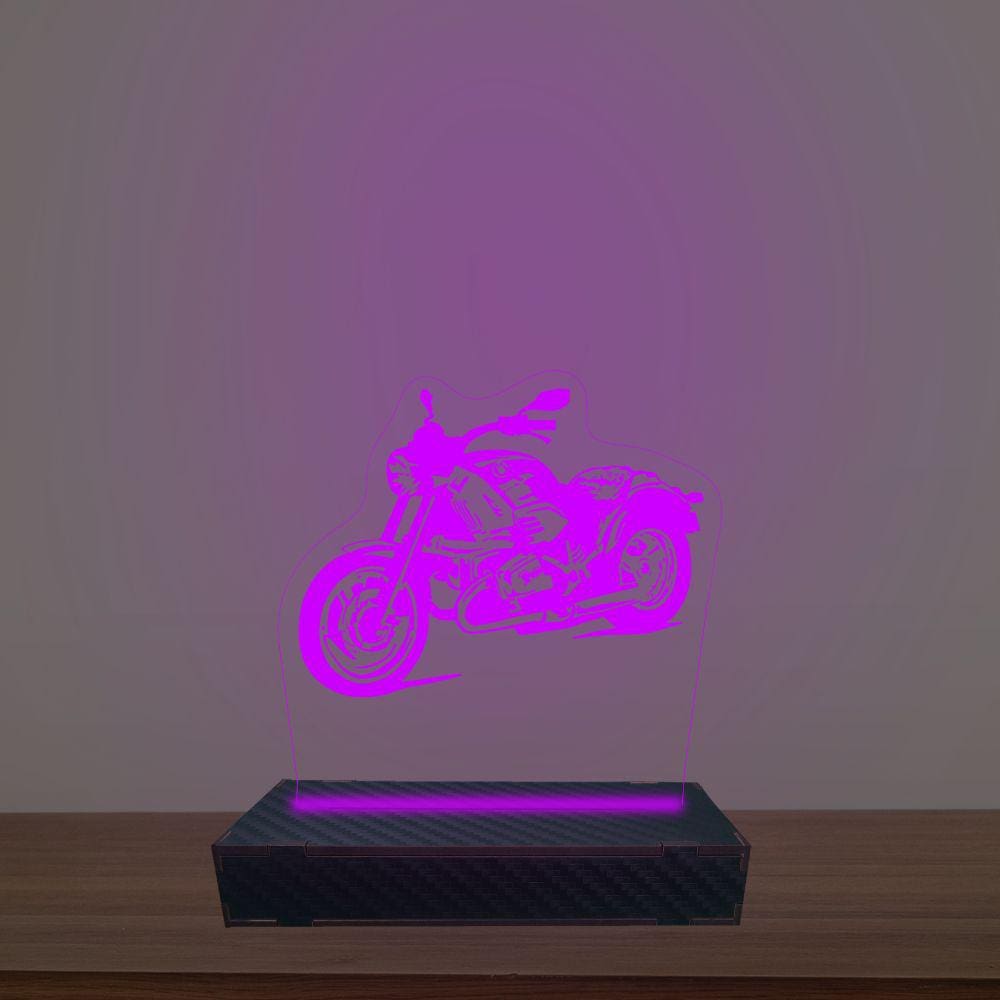 Luminária Led 3d Moto Abajur Luxo