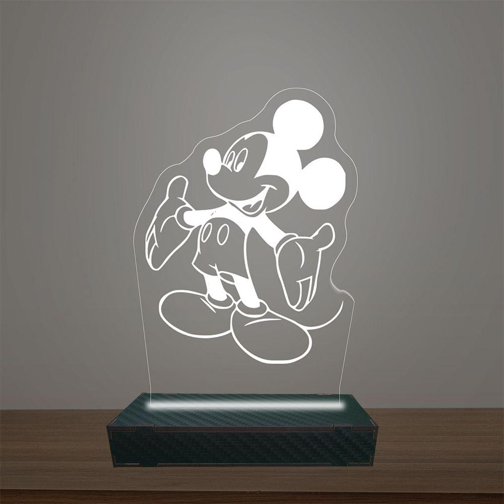 Luminária Led 3d Mickey Abajur Luxo