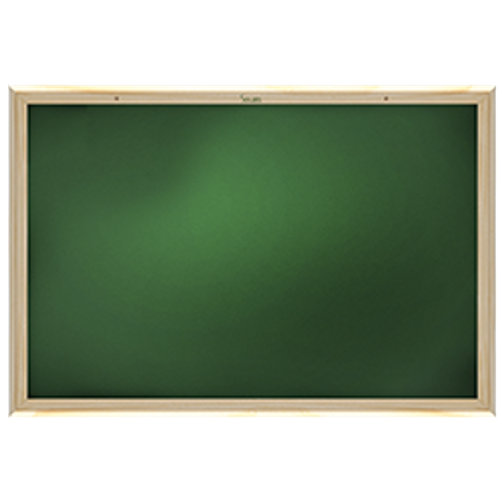 Lousa Quadro Escolar Verde UV Standard 60x40 cm MDF 3mm para Giz Moldura Madeira Pinus Natural