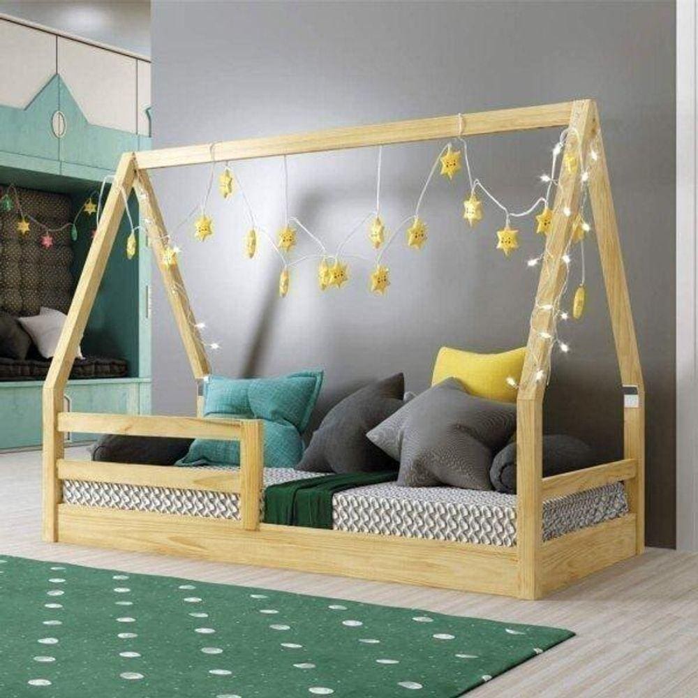 Mini Cama Montessoriana Infantil Montessoriana Infantil Montessoriana Dudu Rodmóveis Natural