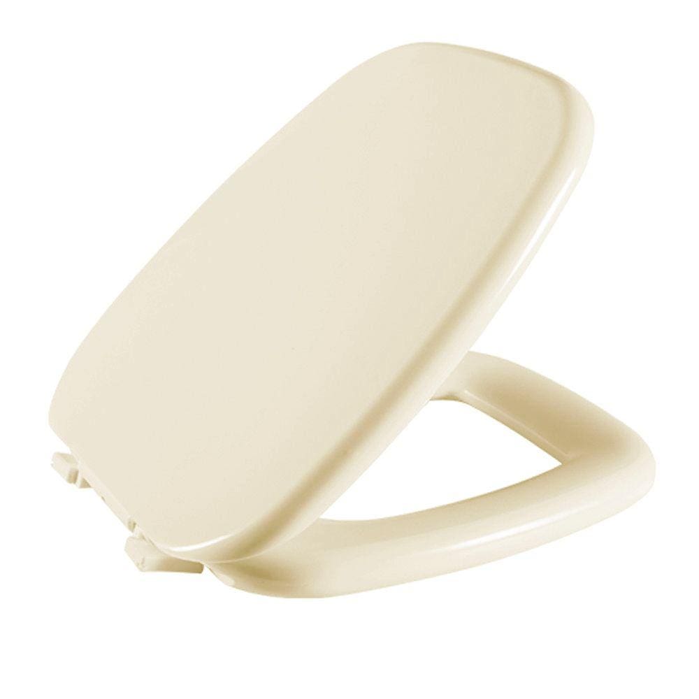 Assento Sanitário Monaco Bege Tampa para Vaso Agnes Almofadado