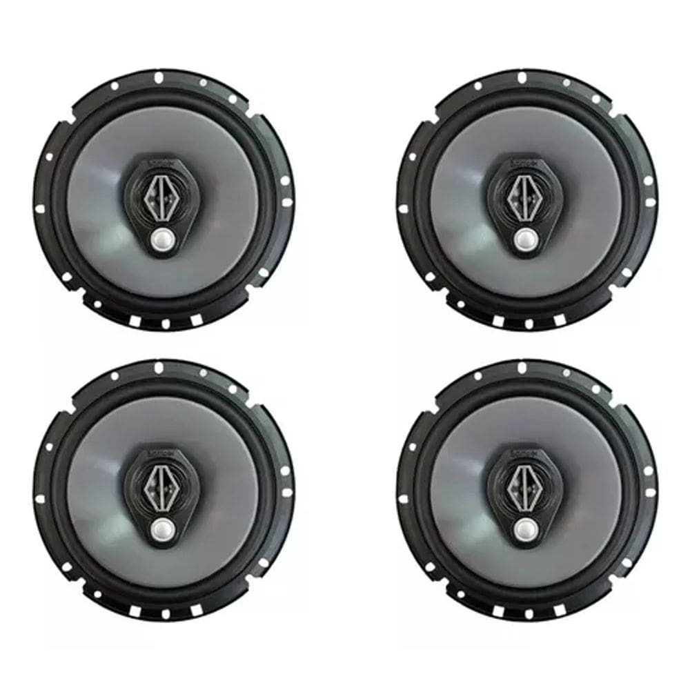 Kit 4 Alto Falantes Triaxial Bomber Slim BBR 6 Pol 200W Rms 4 Ohms