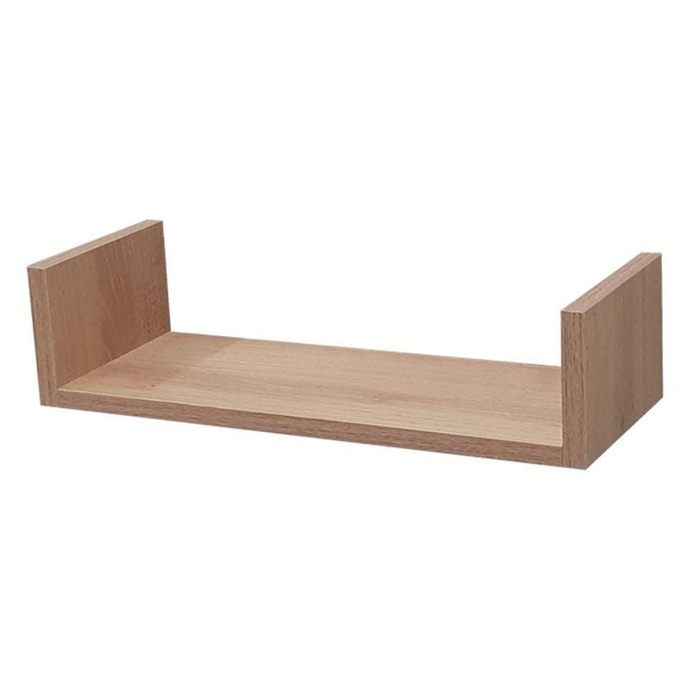 Prateleira U 50 x 10cm Carvalho Suporte Invisível