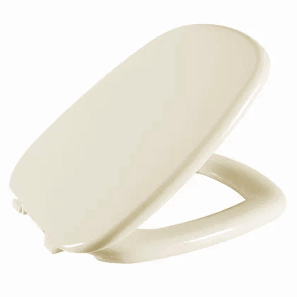 Assento Sanitário Primula Bege Claro Tampa para Vaso Fiori Almofadado