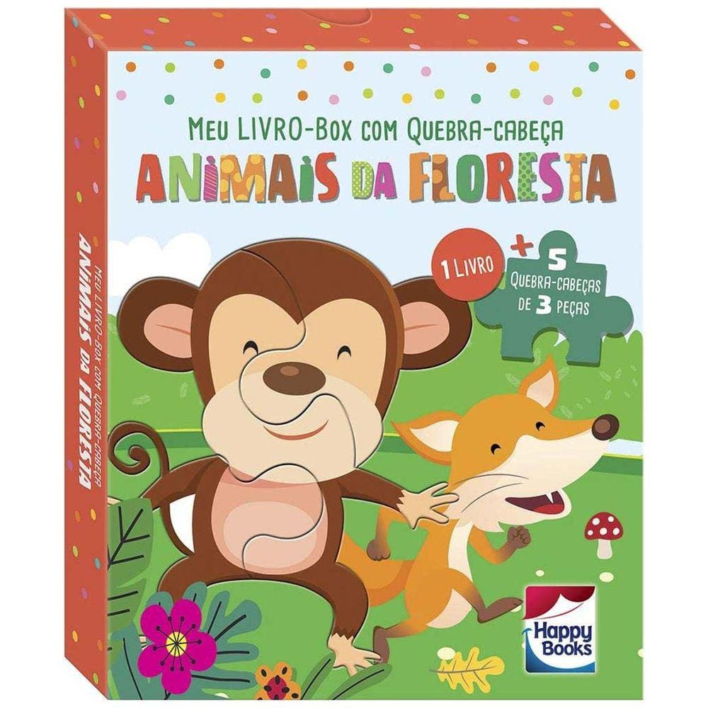 Meu Livro-Box com Quebra-cabeça: Animais da Floresta