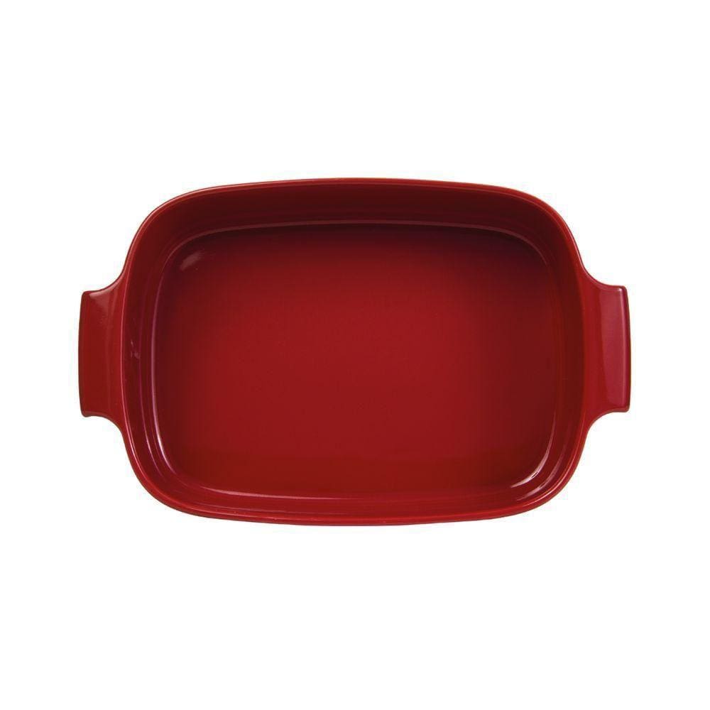 Travessa Retangular Em Porcelana Assar E Servir 30x21cm Germer Vermelho