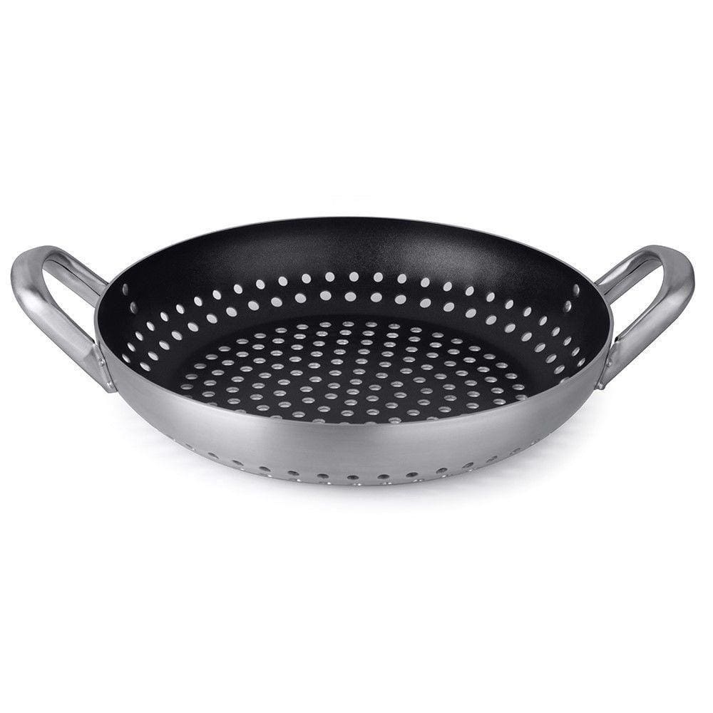 Frigideira Grill Profissional Preta 32 Cm Em Alumínio Com Revestimento Interno Antiaderente