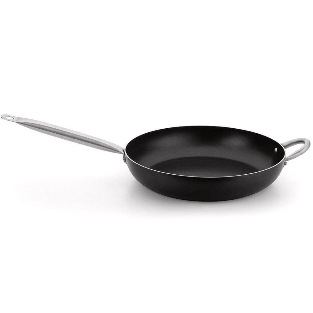 Frigideira Profissional Preta 36 Cm 6,5 L Em Alumínio Com Revestimento Interno Antiaderente Multiflon