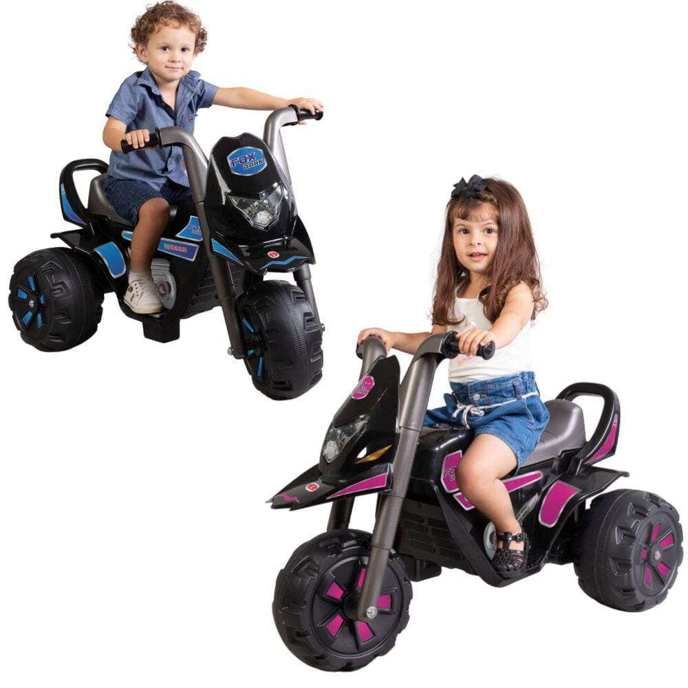 Mini Moto Elétrica Infantil Triciclo Até 35 Kg Rosa Menina