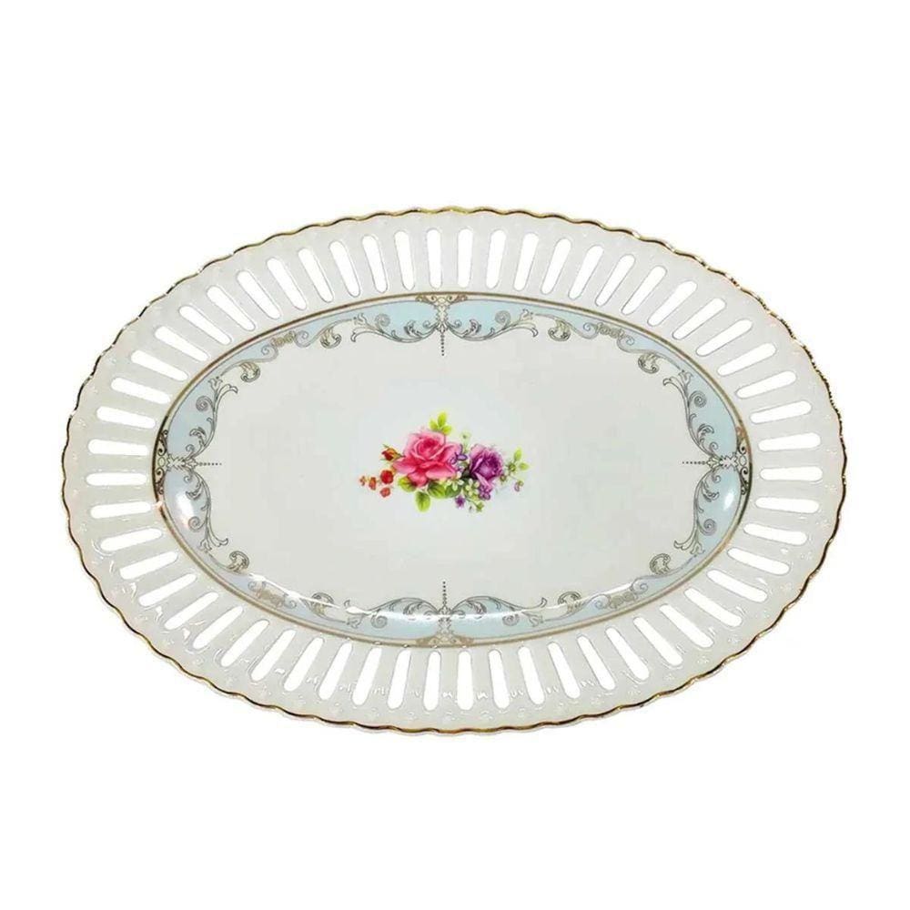 Travessa Oval Em Porcelana Mon Chéri 25x17cm L`hermitage