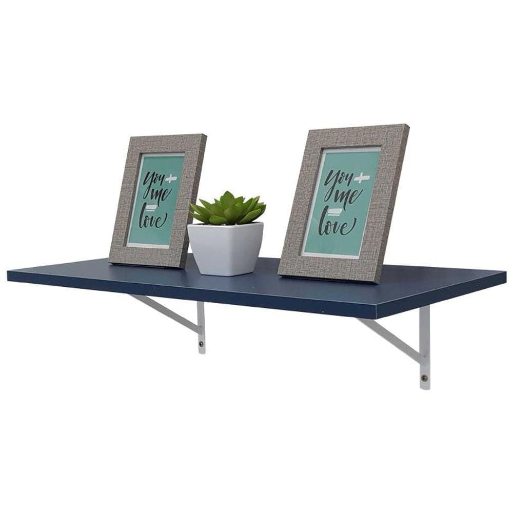 Prateleira 40 x 30cm Azul Com Mão Francesa