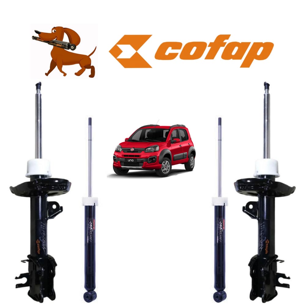 Jogo Amortecedor Dianteiro/Traseiro Cofap Fiat Uno 2019