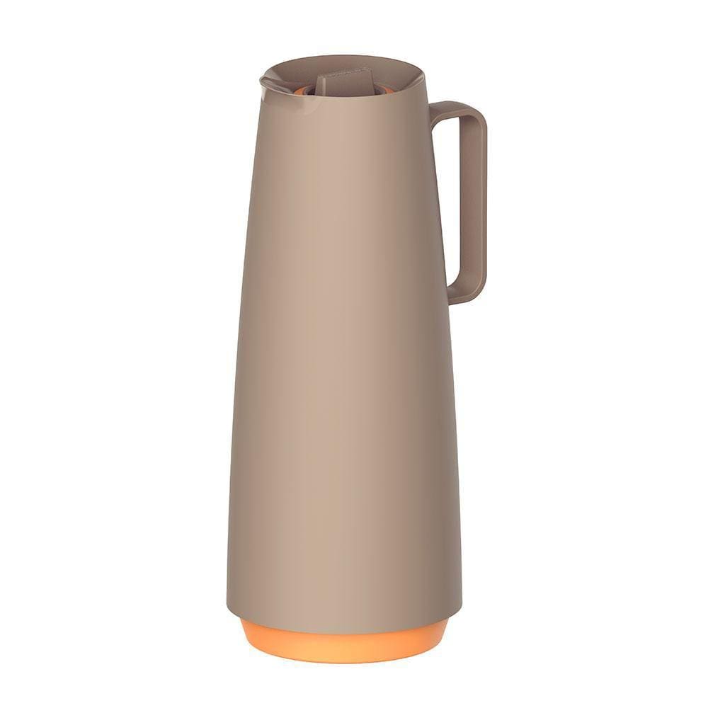 Bule Garrafa Térmica Exata em Plástico Com Ampola de Vidro 1 l Bege - Tramontina 61636108