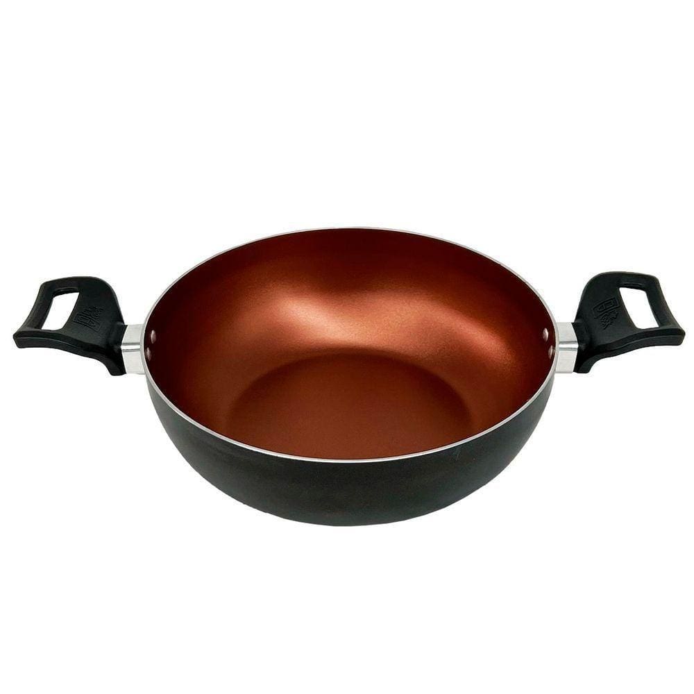 Panela Frigideira Caçarola Wok 24 Cm Antiaderente Alumínio - Cobre