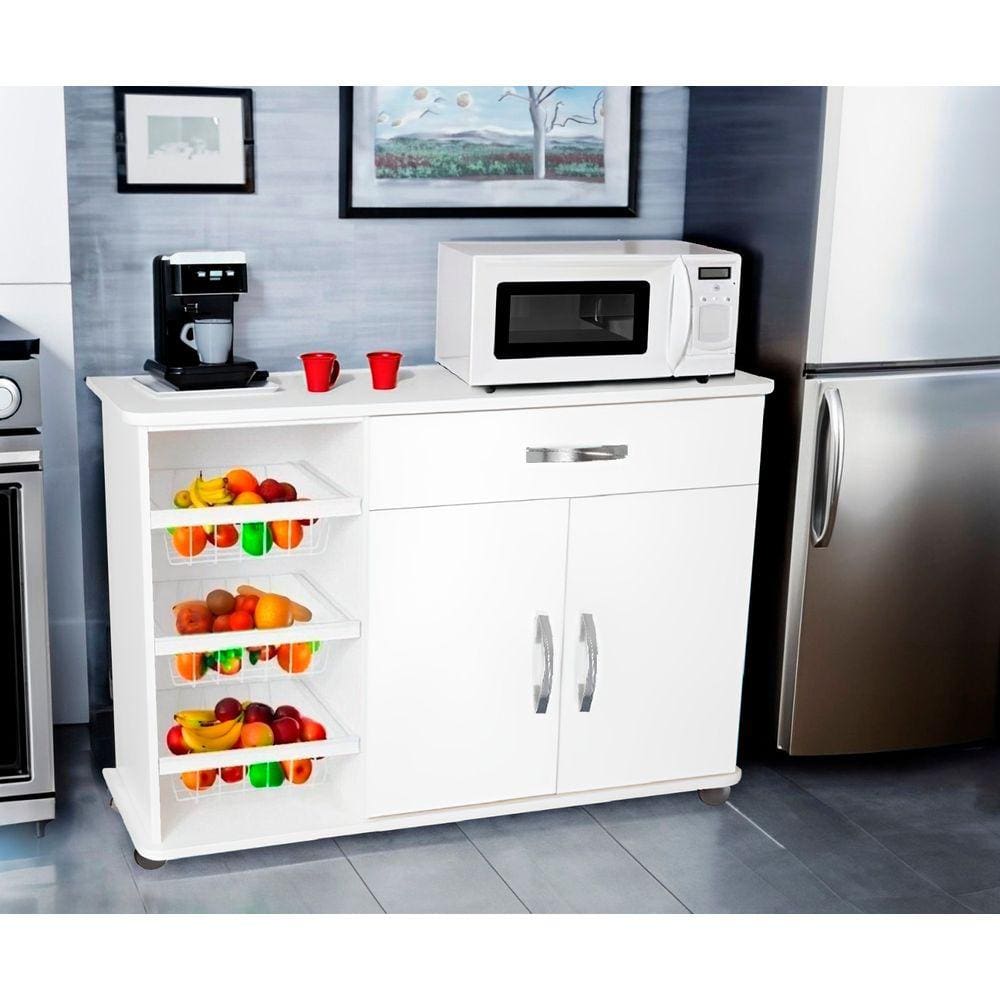 Buffet Balcão Fruteira 2 Portas 1 Gaveta com Rodízio - Bella Vercelli 210