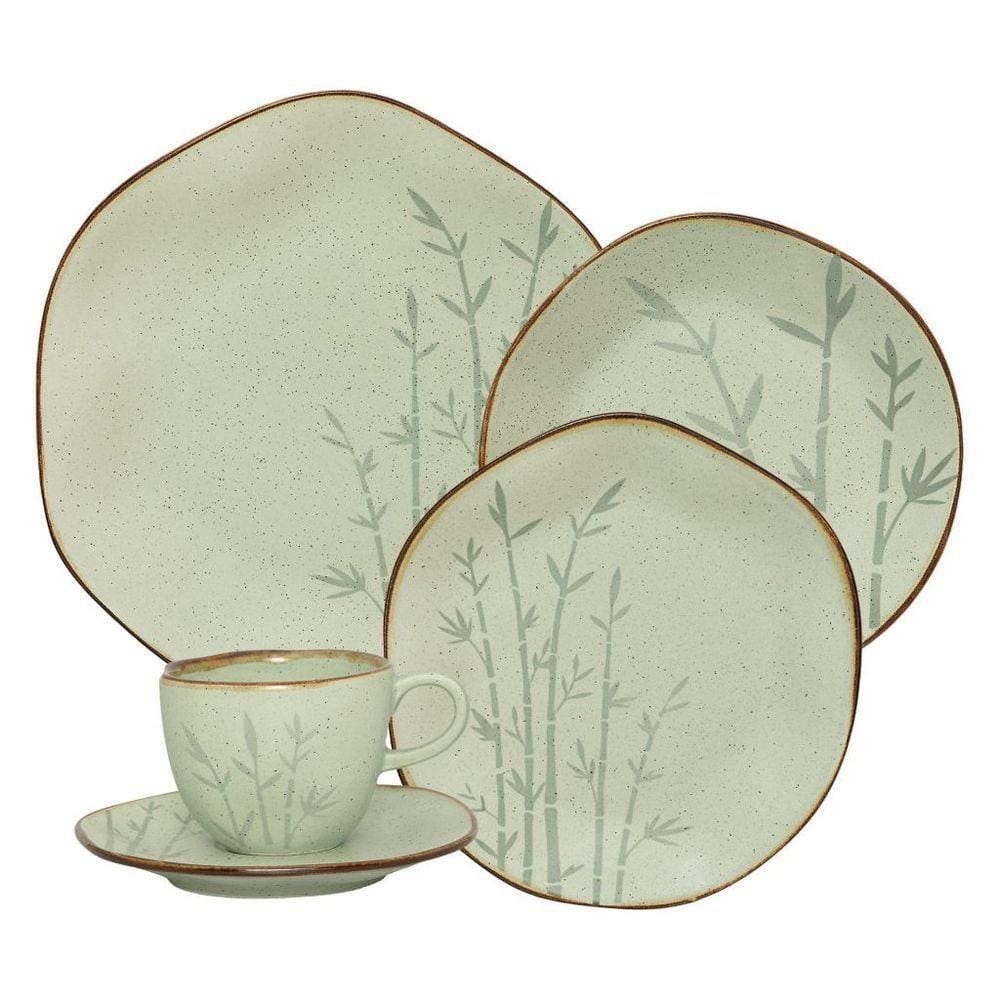 Jogo De Jantar Em Porcelana Ryo Com 30 Peças Oxford Bambu