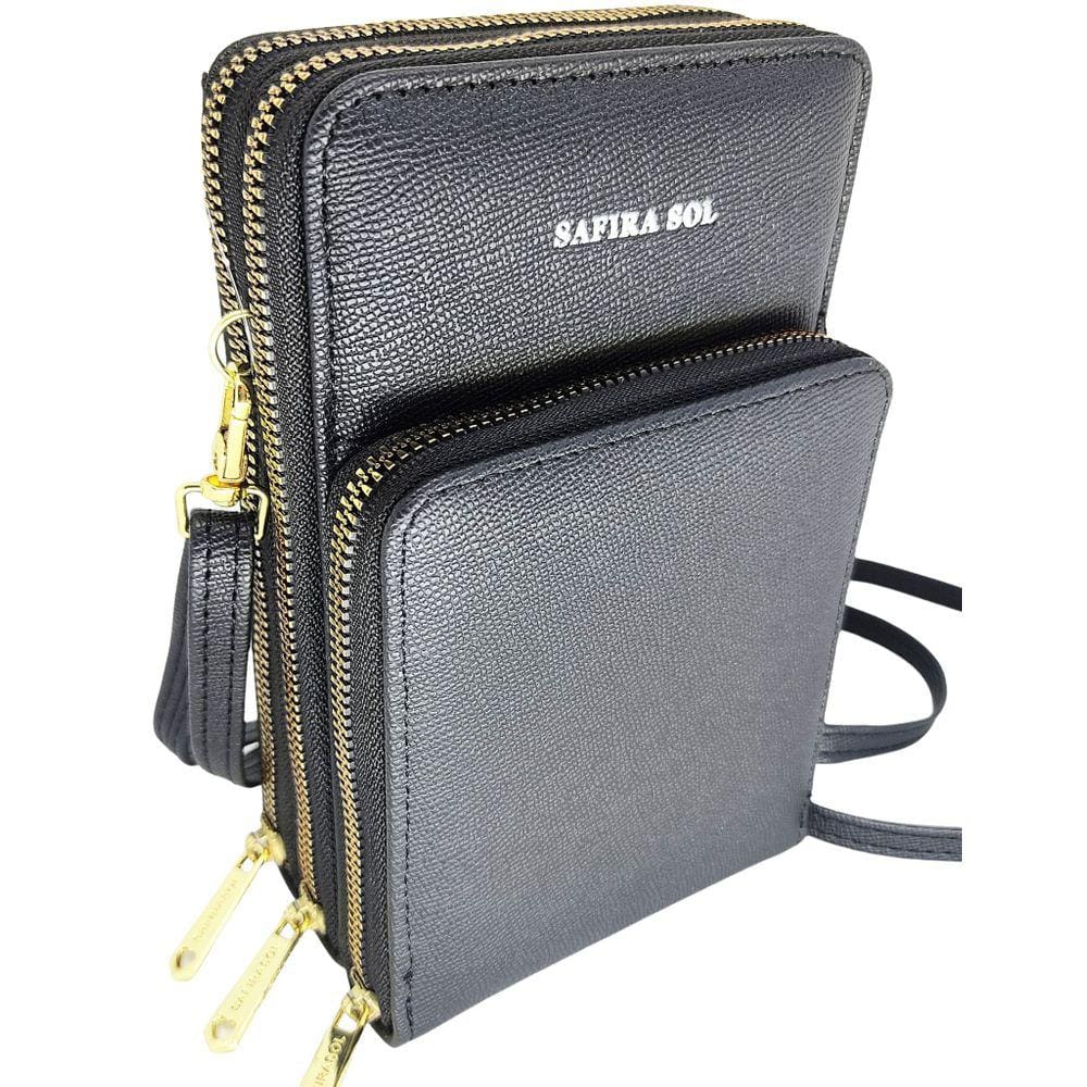 Bolsa feminina transversal tiracolo porta celular premium
