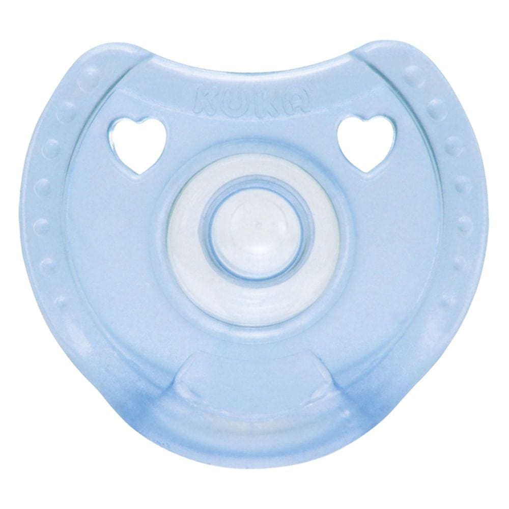 Chupeta Kuka Silicone Soft Comfort Tamanho 2 6+ Meses Azul 1 Unidade