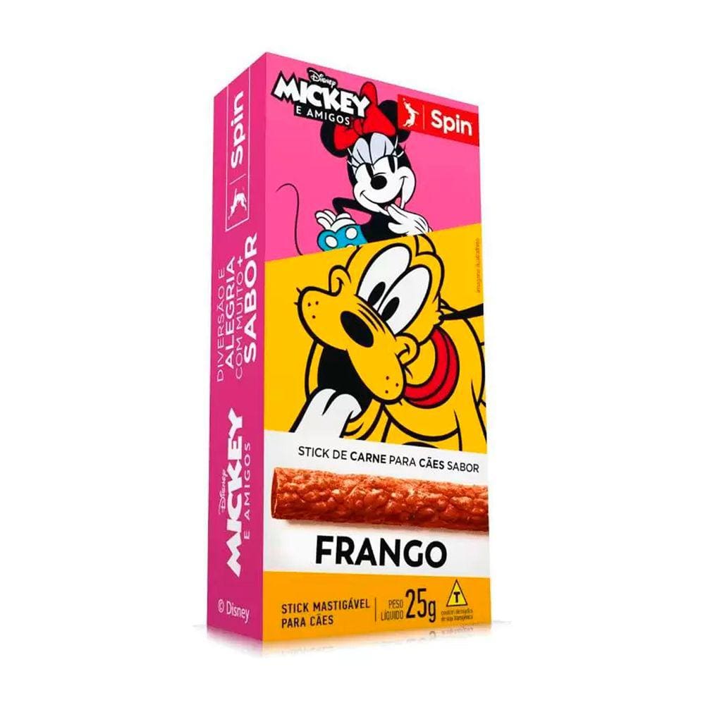 Petisco Caes Mickey Spin Pet Frango 25g