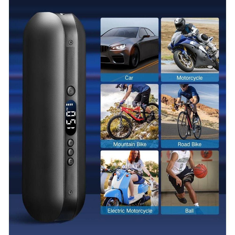 Bomba Portátil Multiuso Carro/Bike/Moto (150 PSI)