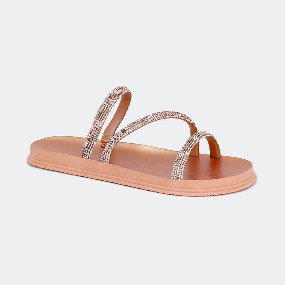 Sandália Papete Bahamas Lux Brilho Strass