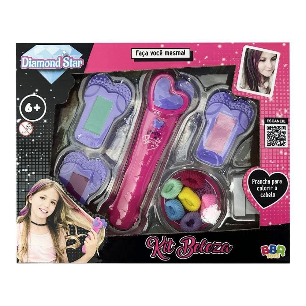 Conjunto de Beleza com Prancha R3328 - Bbr Toys