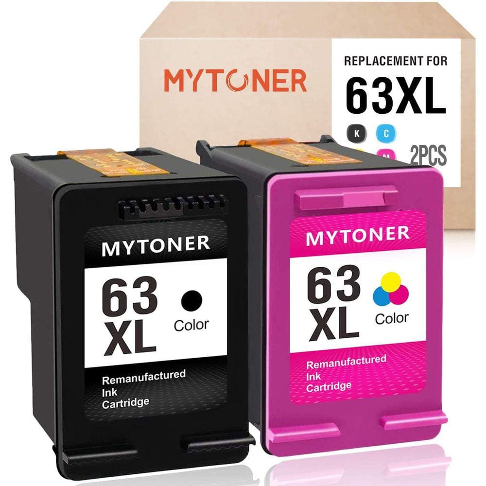 Mytoner Remanufactured Cartucho de tinta para HP 63XL 63 XL 63 Tinta para ejet 3830 4650 4652 4655 5255 5258 Envy 4520 4512 4516 Deskjet 1112 2130 213