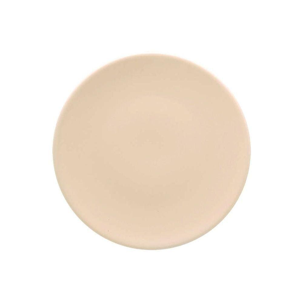 Jogo De Pratos Sobremesa Em Cerâmica Unni Com 6 Peças 18,5cm Oxford Merengue