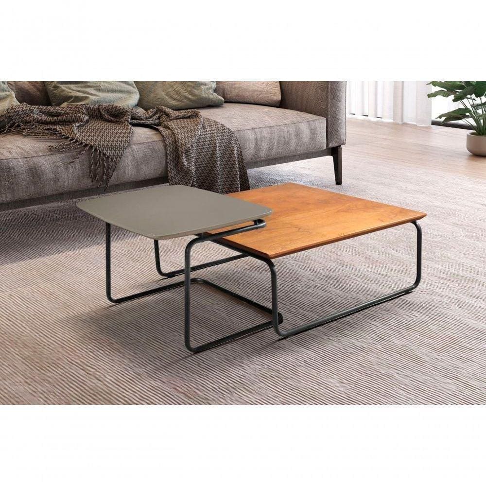Conjunto Mesa De Centro Kairos Larflex Cor:concreto