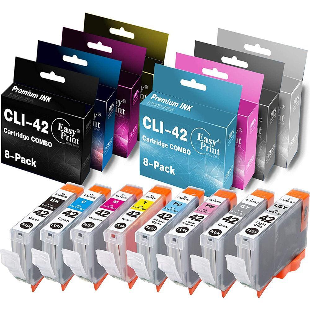 8 Conjunto de cores Compatível CLI42 CLI-42 para a impressora Canon PIXMA Pro-100 Pro-100S, pela EasyPrint