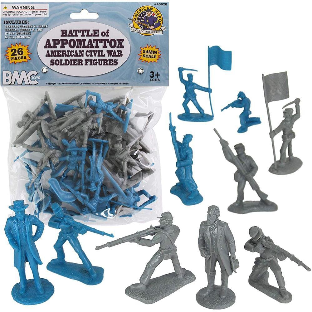 BMC Civil Guerra Civil Homens do Exército de Plástico - 26pc Batalha de Figuras de Soldado Appomx