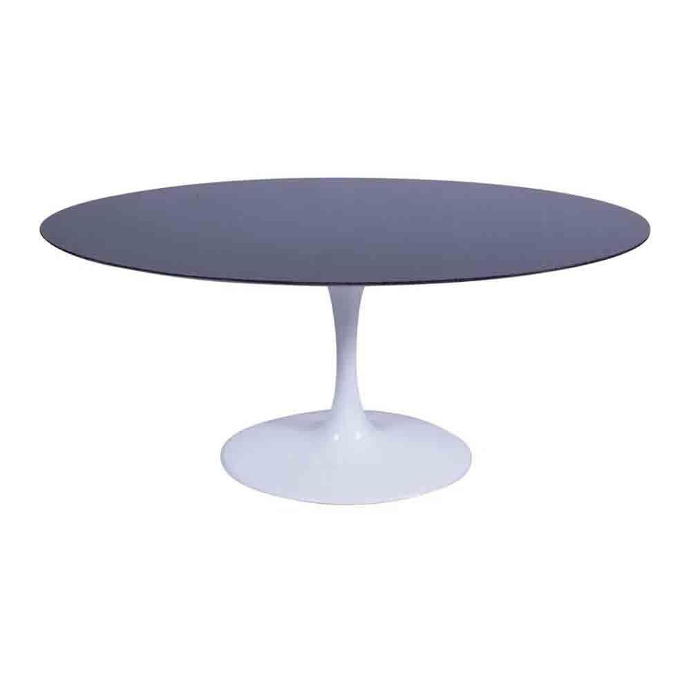 Mesa Saarinen Oval São Gabriel 120x80cm - Base Branca