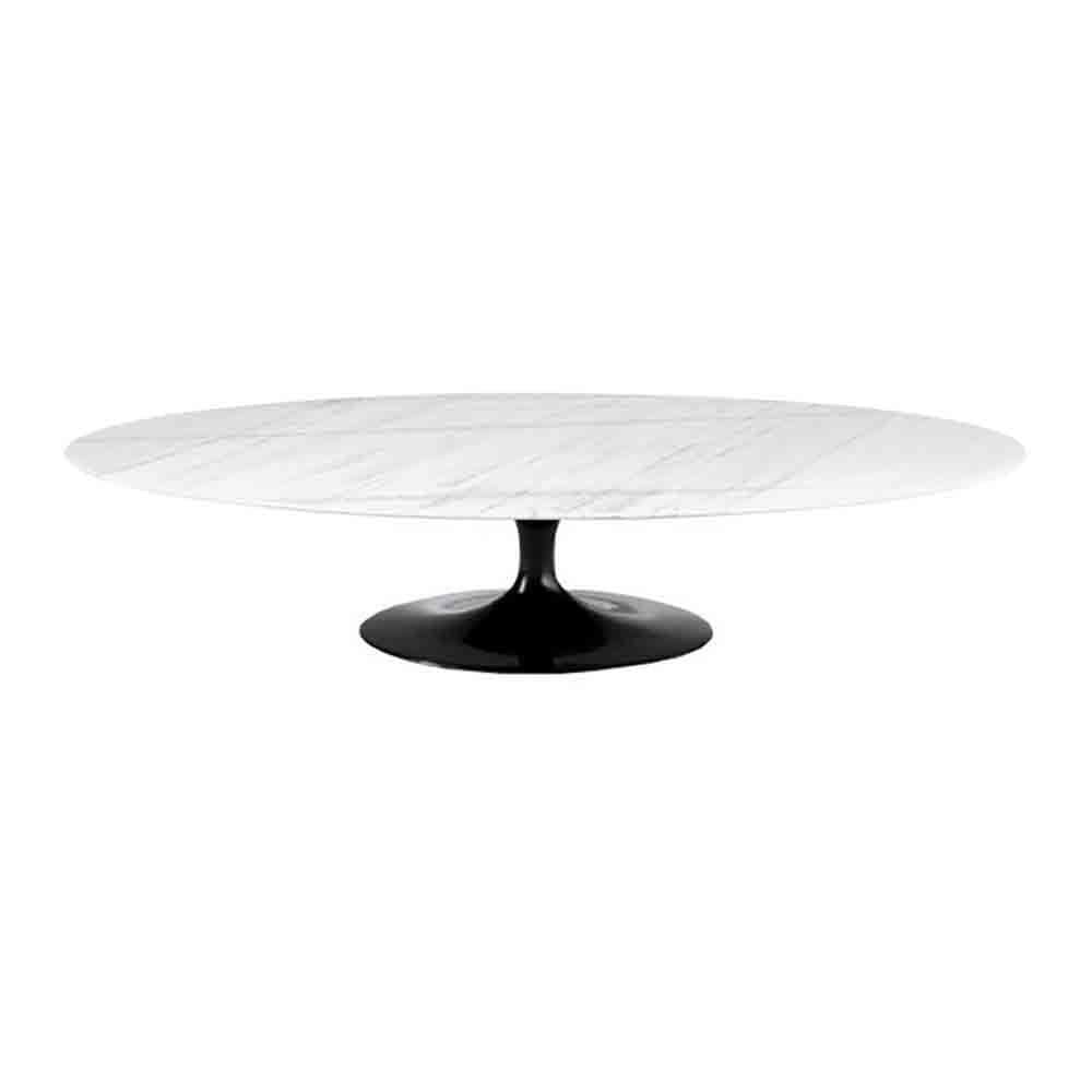 Mesa Saarinen Oval Centro Espirito Santo 120x80cm - Base Preta