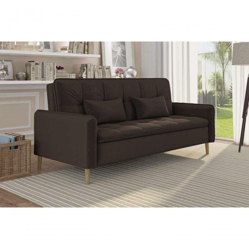 Sofa Cama Donna Veludo Tukey Petroleo Matrix