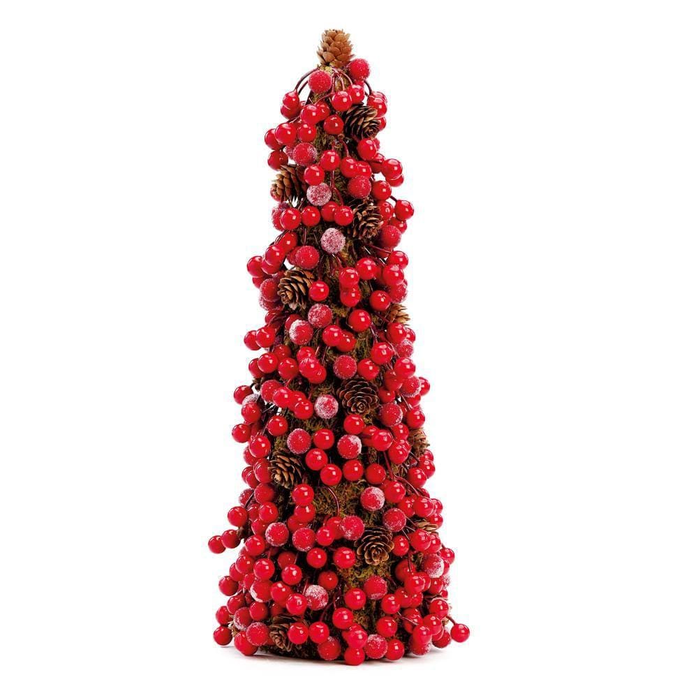 TOPIARIA C/FRUTAS E PINHAS VRM/VRD/BCO 41cm C/1 UN 1005699
