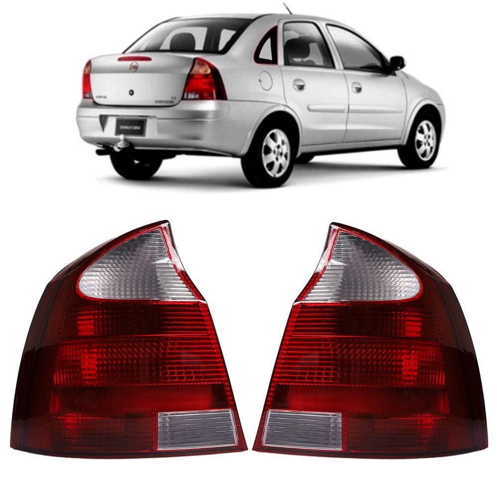 Par Lanterna Traseira Chevrolet Corsa Sedan 2003/2007 Cristal